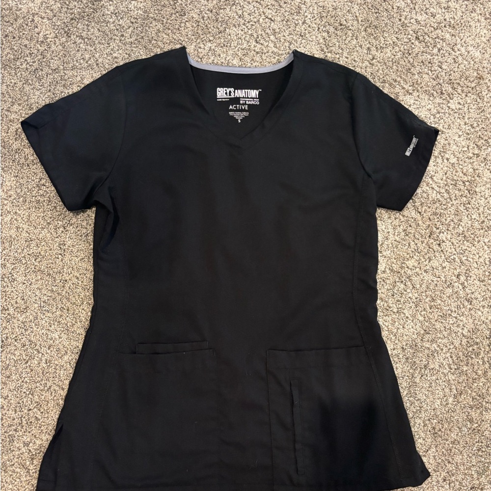 Grey's Anatomy Women's Classic Black V-Neck Top